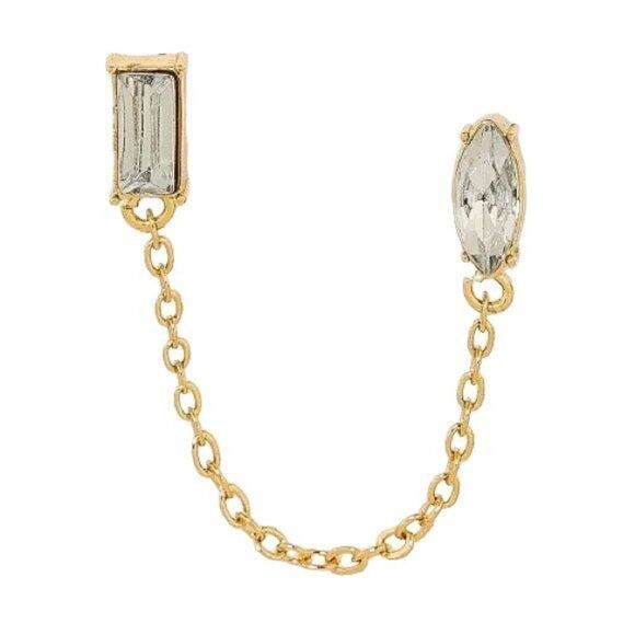 SUGARFIX by BaubleBar Crystal Link Earring Chain - Picture 1 of 8